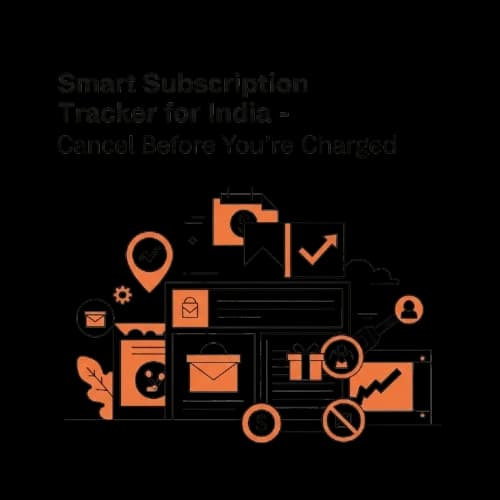 The CancelMates dashboard showing a list of Indian and global subscriptions with their renewal dates and costs in Rupees.