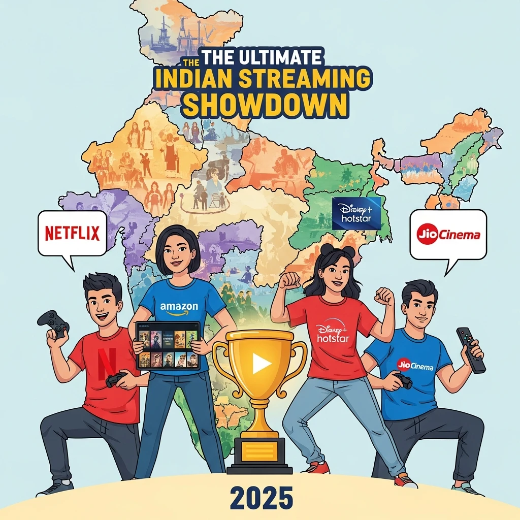 The Ultimate Indian Streaming Showdown (2025): Netflix vs. Prime vs. Hotstar vs. JioCinema